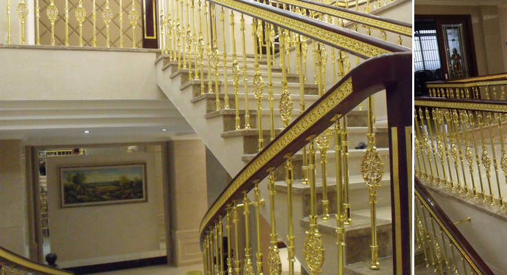 高端场所为什么偏爱铜扶手楼梯